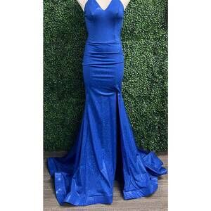 NEW JESSICA ANGEL prom gown in b'dazzle royal-royal